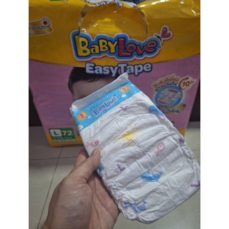 เบบี้เลิฟ easy tape L72 ชิ้น แค่ลองเปิด