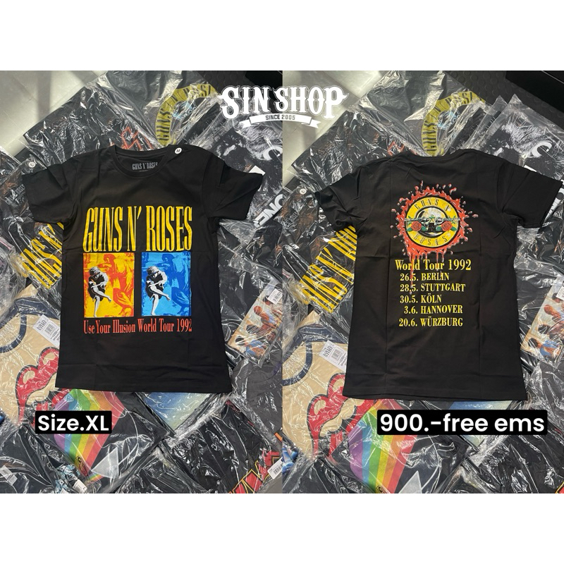 เสื้อวง สินค้าใหม่ลิขสิทธิ์แท้ Guns N' Roses