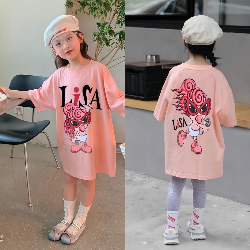 Beryl kids🌸ชุดเดรสเด็กผู้หญิง แฟชั่น🎀กระโปรงหลวมๆ แขนสั้นลำลอง พิมพ์ลายน่ารัก สีสดใส สไตล์เกาหลี ฤดูร้อนรุ่นใหม่ - รูปที่ 7