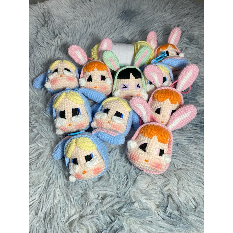 พวงกุญแจน้อน crybaby powerpuff girls (พรีออเดอร์นะคะ)งานไหมพรม Handmade