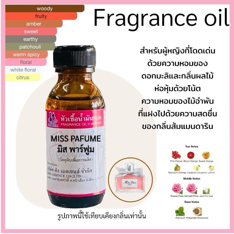 หัวเชื้อน้ำหอม 100% กลิ่น มิส พาร์ฟูม MISS PARFUM