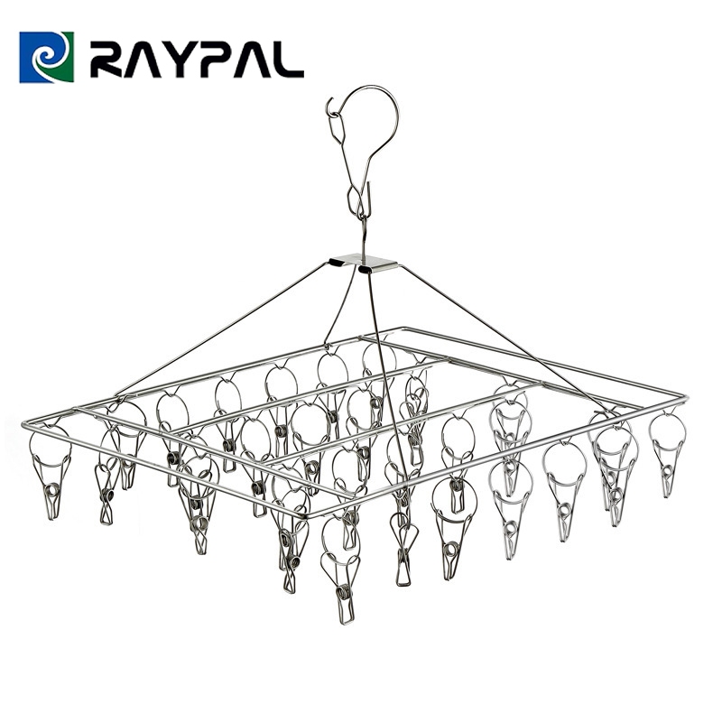 หนีบสแตนเลส หนีบผ้า ราวตากผ้าสเตนเลส ที่หนีบผ้า แบบโค้ง ไม้แขวนสแตนเลส No.C01030