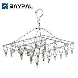 หนีบสแตนเลส หนีบผ้า ราวตากผ้าสเตนเลส ที่หนีบผ้า แบบโค้ง ไม้แ…