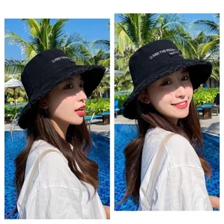 048 หมวกบักเก็ตผู้ใหญ่กักตัวอักษรหมวกแฟชั่นมาใหม่สำหรับฤดูร้อนกันแดดได้ดี 048#
