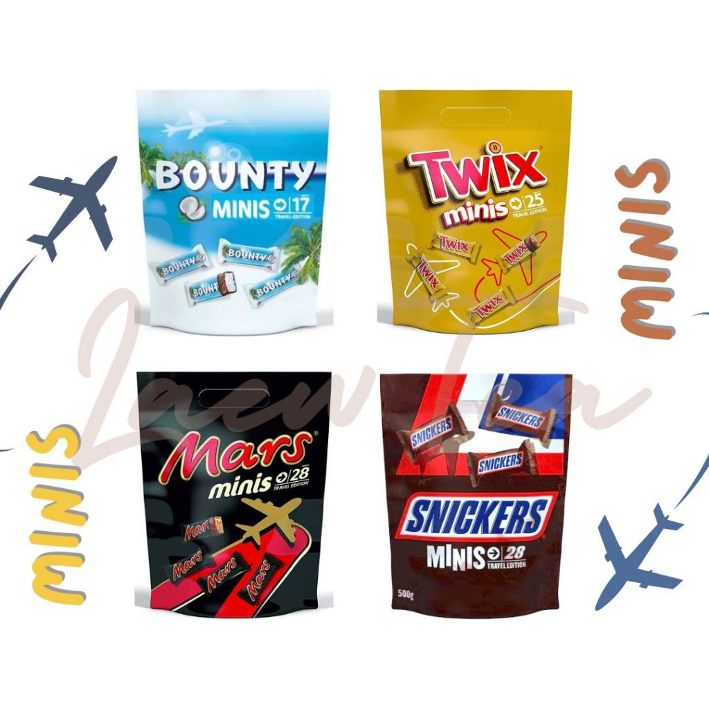 Chocolate minis travel edition 500g (Twix,Snickers,Mars,Bounty)
