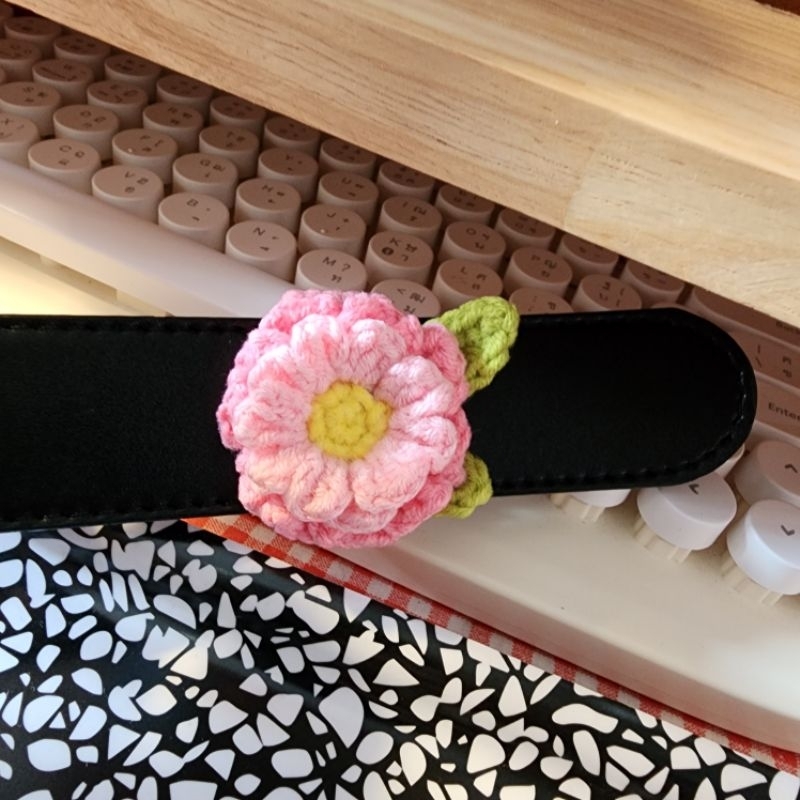📮ส่งทุกอังคารและศุกร์📮สายรัดเข็มขัด พวงกุญแจไหมพรม | blooming flowers