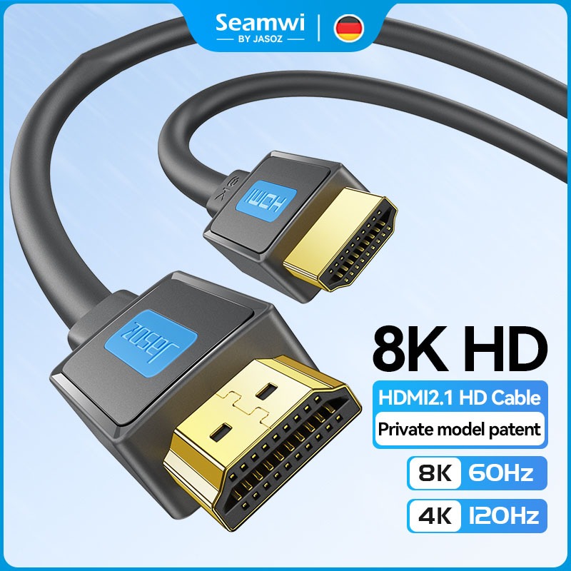 Seamwi Cable HDMI Video Cable 2.1 48Gbps ความเร็วสูง 8K 60Hz 4K 240Hz PS5 HDMI Dolby HDTV