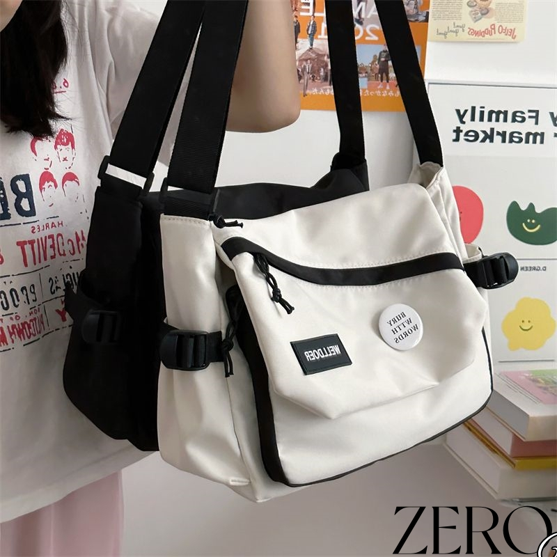 กระเป๋าสะพายไหล่ลําลอง จุของได้เยอะ เข้ากับทุกการแต่งกาย สไตล์ญี่ปุ่น แฟชั่นฮารา