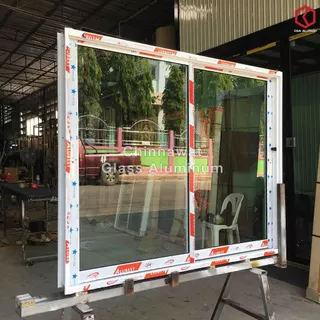 🏡150x120หน้าต่างบานเลื่อนอลูมิเนียม แบ่ง2ช่อง🏡พร้อมส่ง🚚ค่าส่งถูก