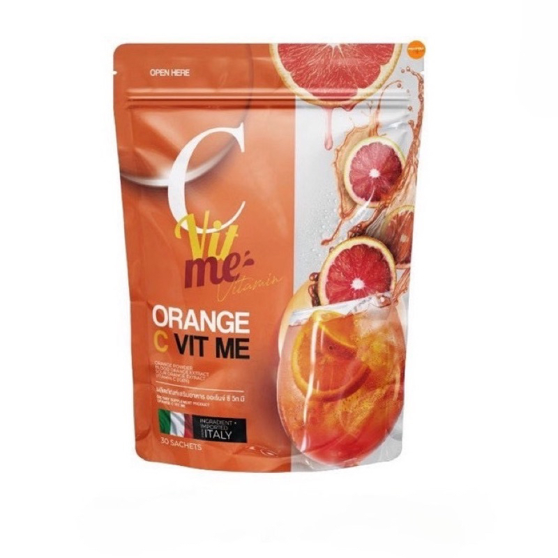 (แบบซอง) ออเร้นจ์ ซี วิท มี ORANGE C VIT ME 1ห่อ 30 ซอง