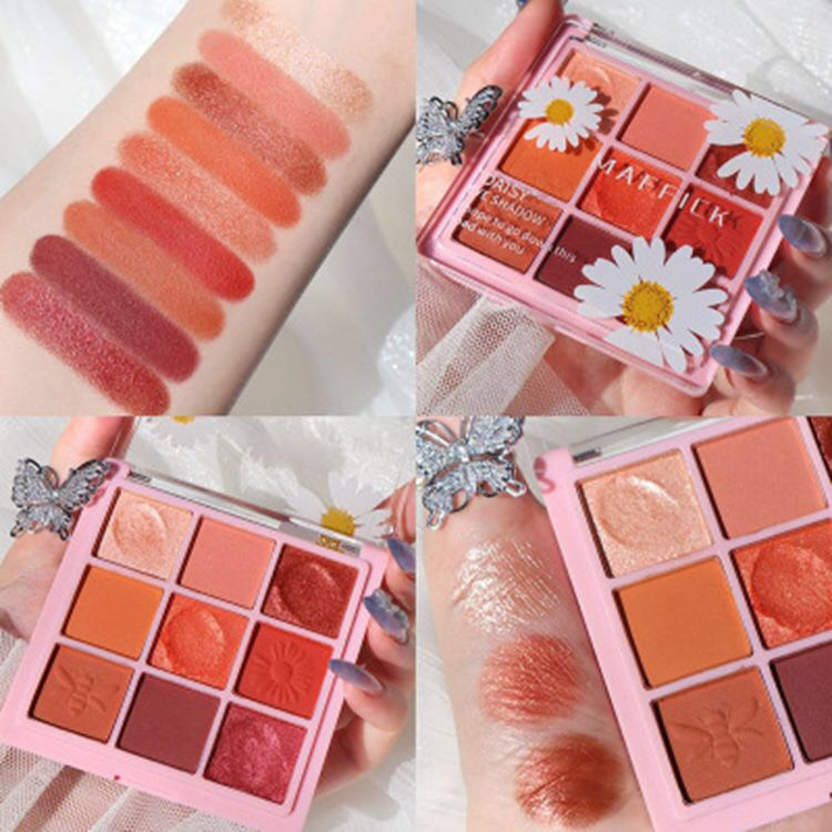 อายแชโดว์ Daisy Maffick พาเลท 9 เฉดสี เนื้อดินน้ำมัน แมท เนื้อใยไหม ประกายชิมเมอร์ No.MF052