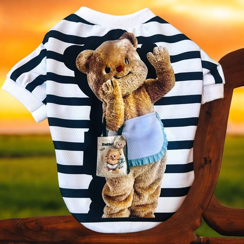 เสื้อยืดลายหมีเนย แขนกุด หมาแมว สินค้าพร้อมส่ง thumbnail 7