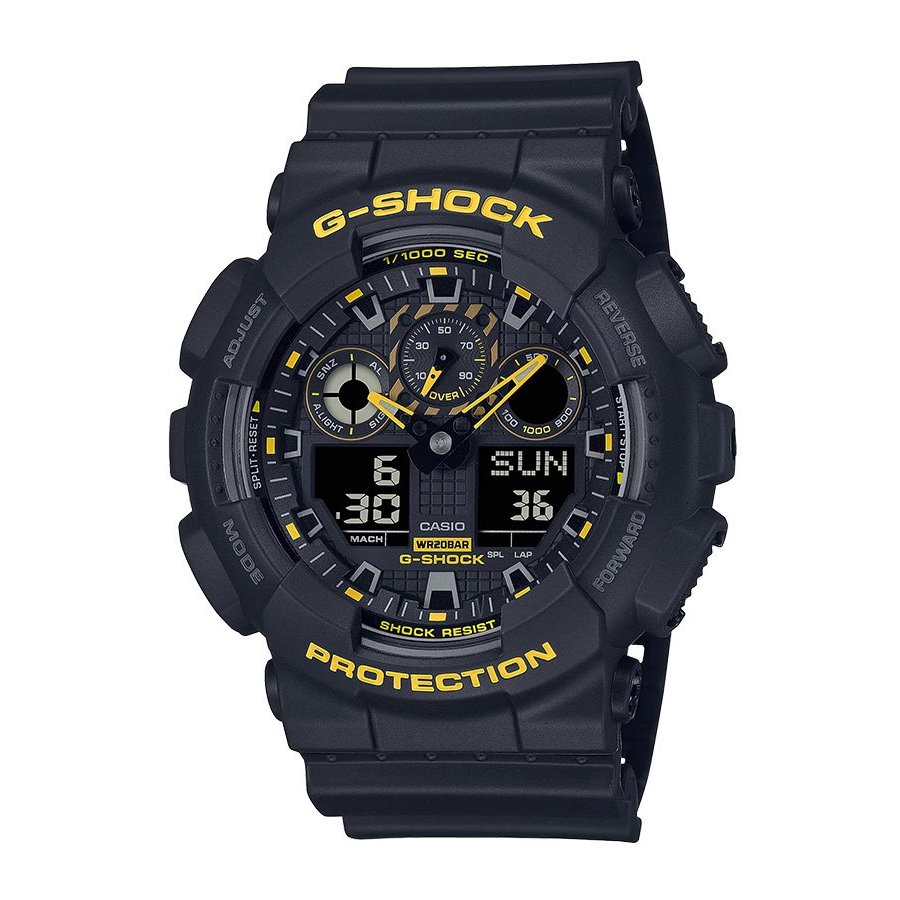 Casio G-Shock นาฬิกาข้อมือผู้ชาย สายเรซิน รุ่น GA-100CY-1A - สีดำ