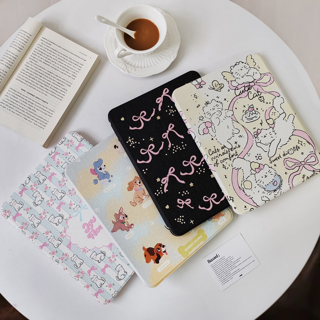 360 เคสซิลิโคนสำหรับไอเเพด แมวดอกไม้ 10.9 234 Air1 Air2 Pro9.7 gen7 gen8 gen9 10.2 Air3 pro 10.5 Air4 Air5 10.9 Air6