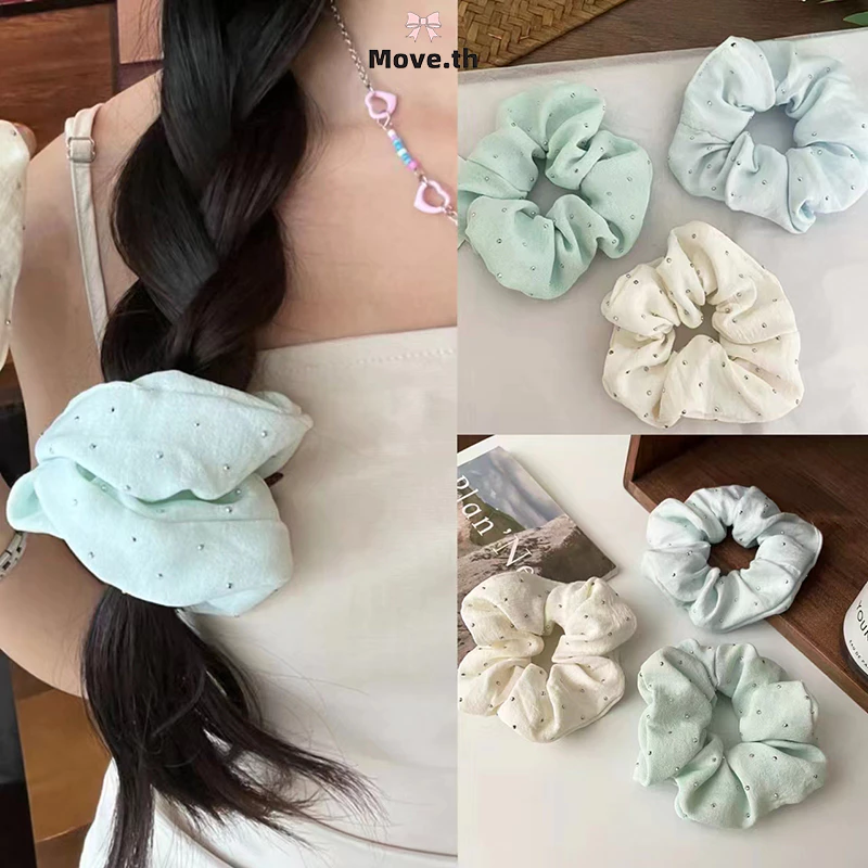 ในไทย-พร้อมส่ง✨ยางรัดผม ยางมัดผม ตะปูข้าว น่ารักหวาน สไตล์เกาหลี การออกแบบ Dopamine แฟชั่นสําหรับผู้หญิง ความยืดหยุ่นสูง