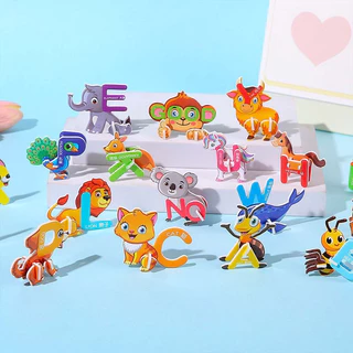 จิ๊กซอว์ 3 มิติ (ชุด 30 ชิ้น) จิ๊กซอว์ 3D จิ๊กซอว์เด็ก จิ๊กซอว์กระดาษ 3D ของเล่น จิ๊กซอว์ เสริมพัฒนาการเด็ก