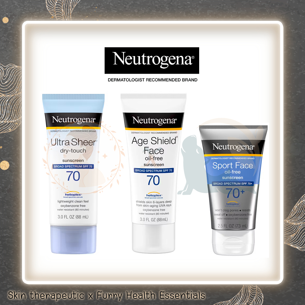 [พร้อมส่ง แท้นำเข้าจาก USA] กันแดด Neutrogena Age Shield Face SPF 70, Sport 70+, Neutrogena Ultra Sh
