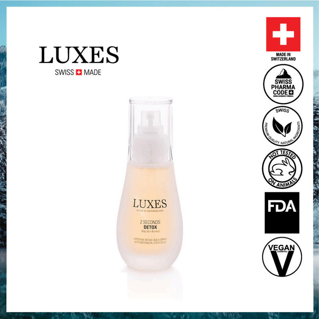 Luxes 2 Seconds Detox Spray (50ml / 15ml) ลดการเกิดผดและสิว การอุดตัน อุดมไปด้วยสารต่อต้านอนุมูลอิสระ