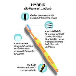 ลด 50%ในไลฟ์ แปรงจัดฟัน Fluocaril Hybrid Ortho 1 ชิ้น คละสี ของแท้