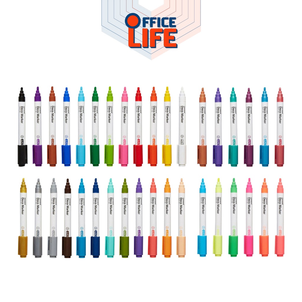 Monami (โมนามิ) ปากกามาร์คเกอร์ รุ่น Deco Marker 460 มี 36 สี เขียนบนกระจกก็ลบได้ ขนาดหัว 2.0 มม. (1 ด้าม )