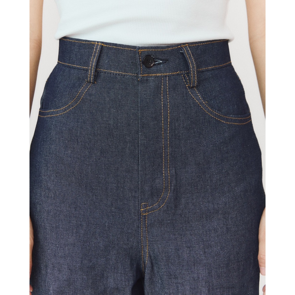 Pudee Billy Denim Pants กางเกงยีนส์ขายาวเอวสูง (รอตัด 7-14 วัน) - รูปที่ 3
