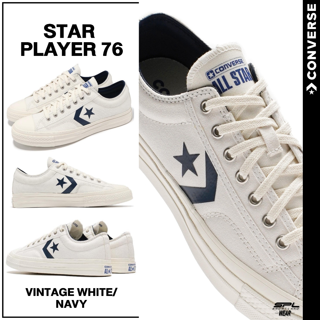 Converse รองเท้าผ้าใบ รองเท้าสเก็ตบอร์ด SK UX Star Player 76 A08539CMF4WTNA (3000)