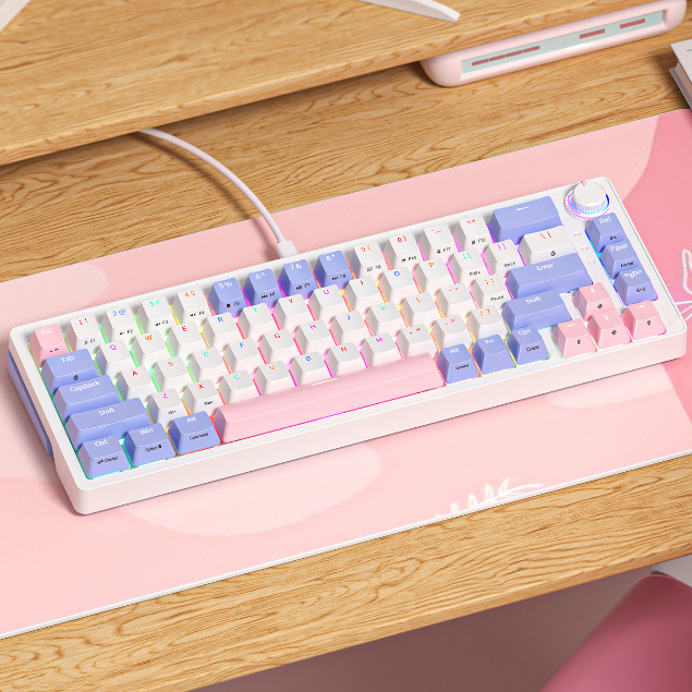 ⚡พร้อมส่งจากไทย⚡Zifriend ZA68 Mechanical Keyboard 68ปุ่ม คีย์บอร์ดไร้สาย คีย์บอร์ดเกมมิ่ง ไฟRGB23โหมด