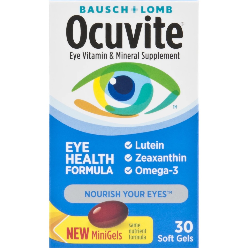 Ocuvite Eye Vitamin & Mineral Supplement Soft Gels, 30 ct