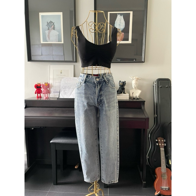 กางเกงยีนส์Vintageสีอ่อน