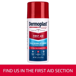 พร้อมส่ง Dermoplast + KILLS 99.99% 2.75 ออนซ์ (สีแดง)