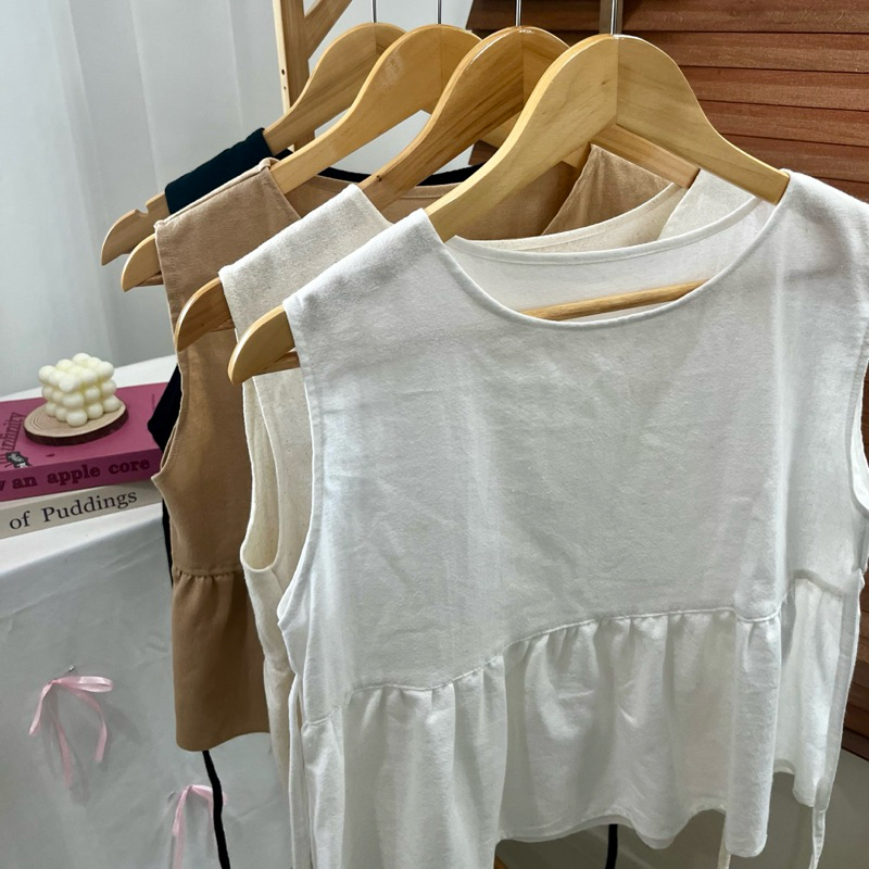 [พร้อมส่งงานไทย]🇹🇭เสื้อแขนกุดผู้หญิง ผ้าฝ้ายแท้100% สไตล์เกาหลี พี่สาวจีน ใส่สบาย ทรงเป๊ะ ตรงปก มีราคาส่ง