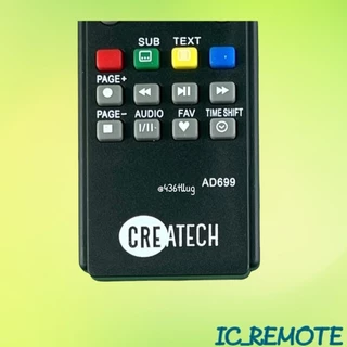 รีโมทรุ่น : ดิจิตอลเคลียเทค CREATECH รหัส CT1 CT2 CT4ตัวสั้น สินค้าพร้อมส่ง