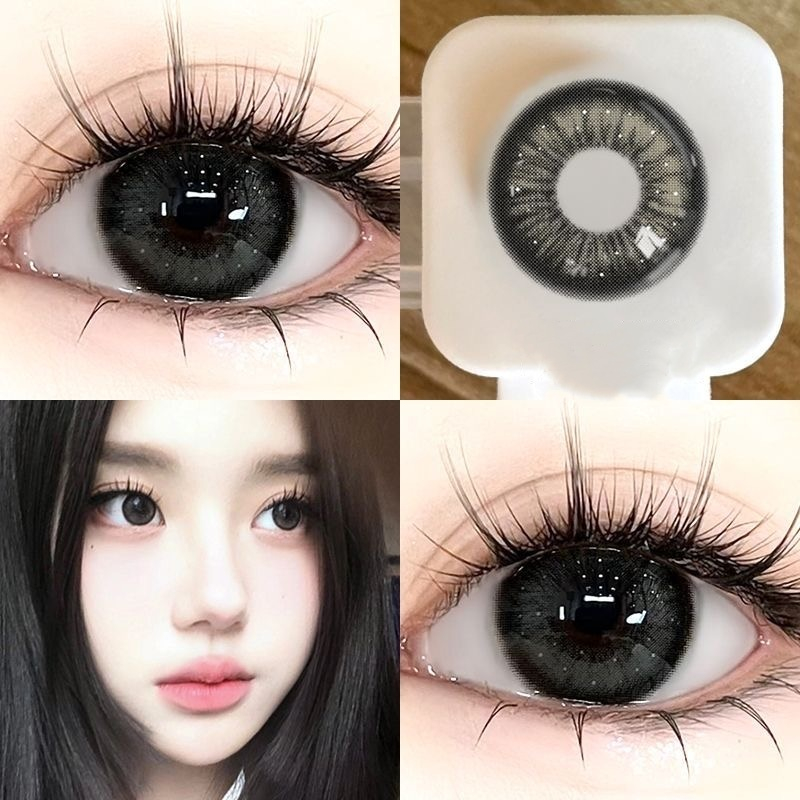 Midroo รุ่นแฟชั่นขายดี เลนส์ธรรมชาติขนาดบิ๊กอาย Big Content Lens Black/Grey 14.2-14.5 mm ลนส์ขยาย เป