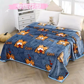 ผ้าห่มนาโนหนา 6ฟุต/5ฟุต เนื้อผ้านุ่มสีไม่ตกขนไม่หลุดงานเย็บขอบ มีลายสีให้เลือก