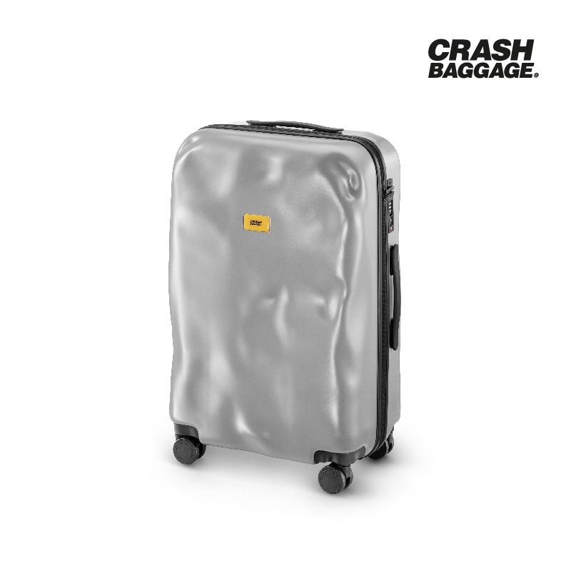 CRASH BAGGAGE กระเป๋าเดินทาง รุ่น ICON สีเงิน ขนาด 26.8" รับประกัน 5 ปี