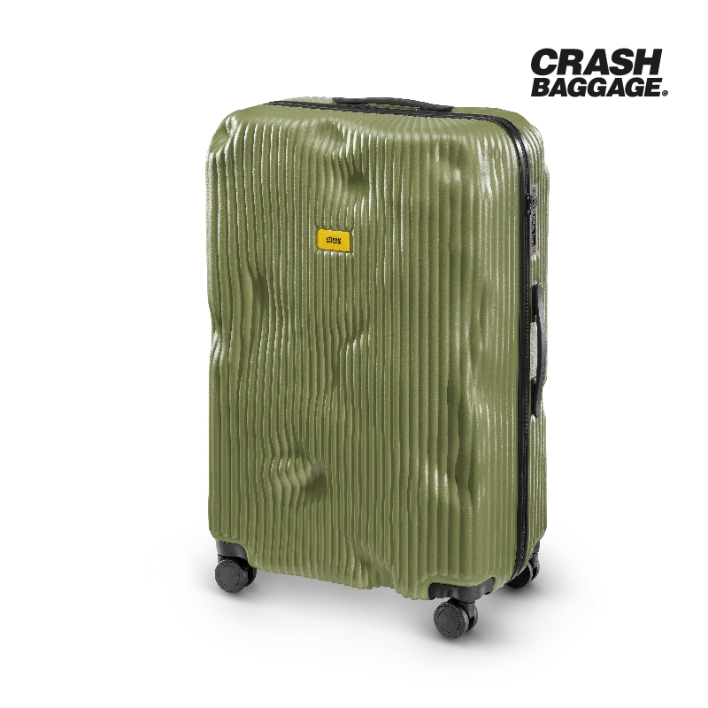CRASH BAGGAGE กระเป๋าเดินทาง รุ่น STRIPE สี OLIVE ขนาด 31.1" รับประกัน 5 ปี