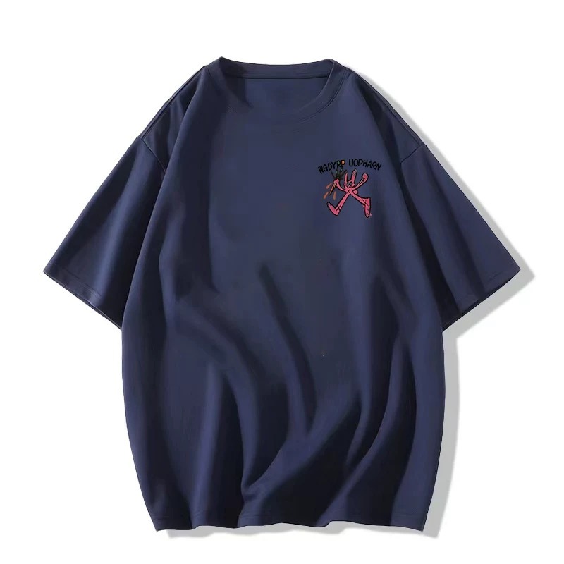 TeeTwoOne ผ้าคอตตอน100% เสื้อยืด oversize WGDYRP-DB สไตล์เกาหลี  ผ้าฝ้ายใส่สบาย เสื้อยืดโอเวอร์ไซส์ unisex