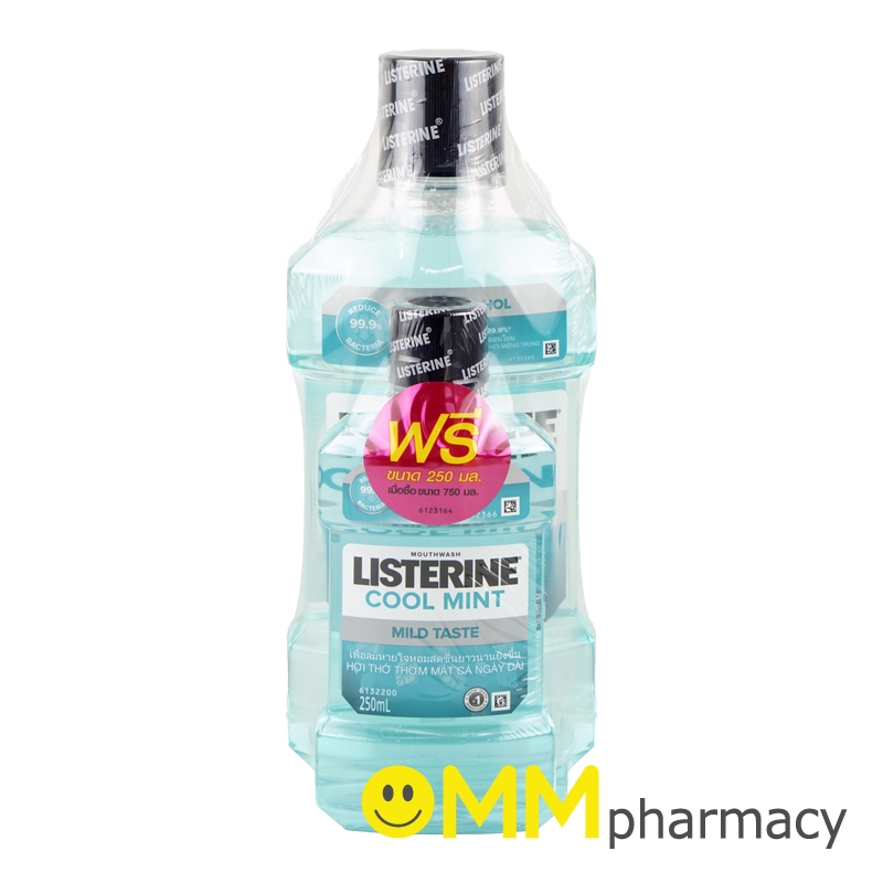 LISTERINE CM.ZERO ALCOHOL 750ML.+แถมฟรี 250ML.