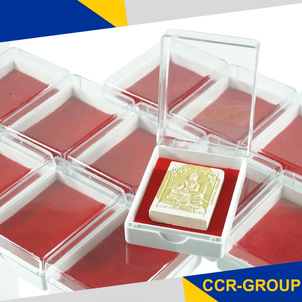 **ราคาต่อโหล ตลับพระ กล่องใส่พระ4x5ซม.ภายในบุกำมะหยี่สีแดง ใส่ไว้ถนอมองค์พระป้องกันฝุ่นความชื้น 2208