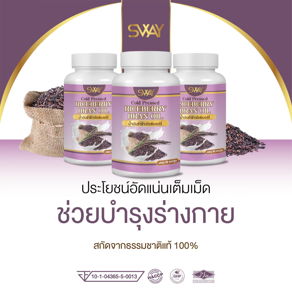 น้ำมันรำข้าว ไรซ์เบอร์รี่สกัดเย็น (Rice Bran Oil) เม็ดซอฟเจล ส่งตรงจากโรงงาน - รูปที่ 3