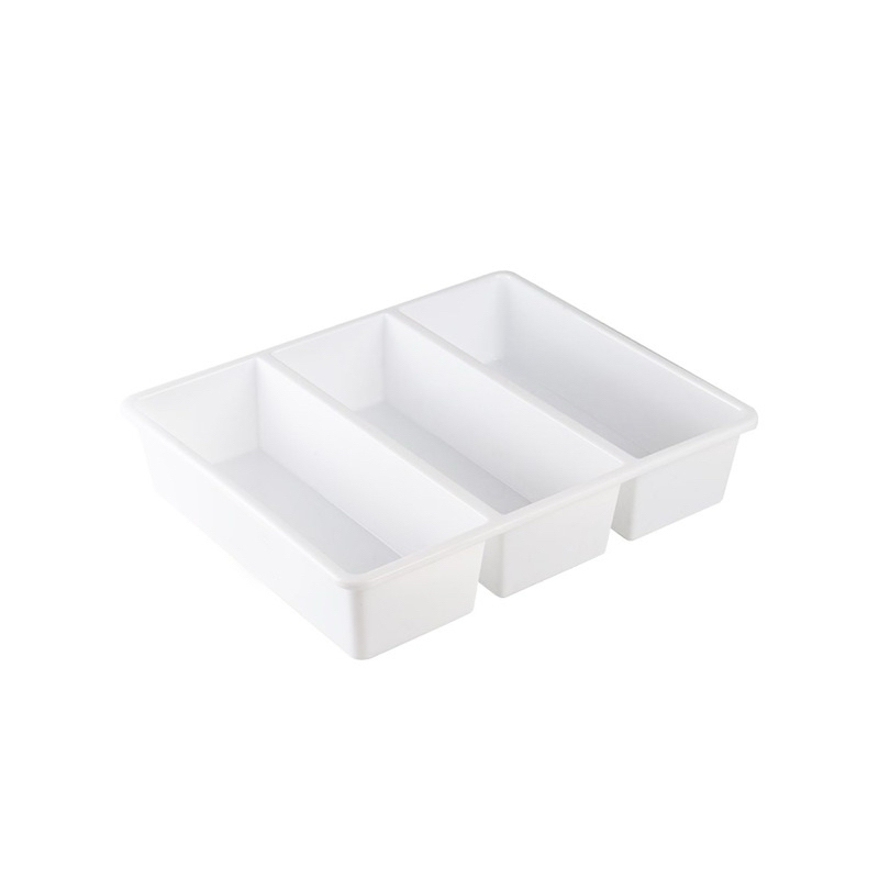 KEYWAY ถาดแบ่งช่อง 3 ช่อง  รุ่น TLR-103    สีขาว ขนาด : 29 x 23.8 x 6.3 cm. ราคา ถูกที่สุด ดีลบีเคเค แกลเลอรีภาพที่ 2