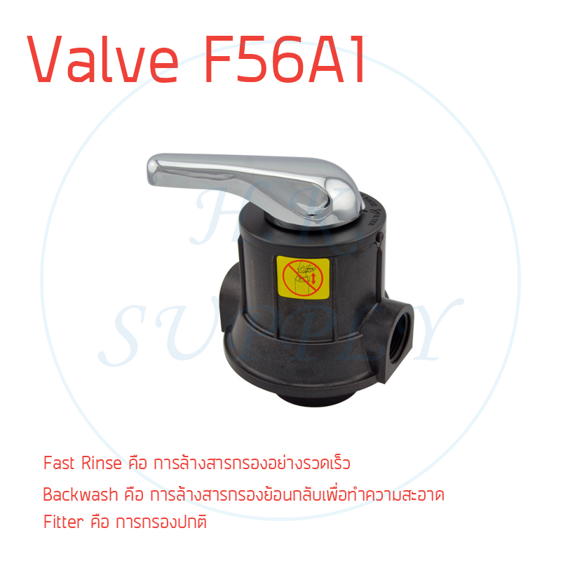 หัวควบคุม ก้านโยก Manual Valve คาร์บอน เรซิ่น ถังกรองไฟเบอร์ F56A F56E F56F F56K F64A หัววาล์ว หัวกรอง