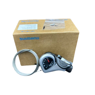 มือเกียร์ Shimano Tourney รุ่น SL-TX50 สีเงิน ขนาด 6 Speed / 7 Speed เสือภูเขา รถพับ