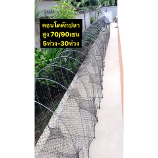 คอนโดดักปลา(ไอ้โง่ดักปลา) สูง 90เซน/70เซน (ขนาด 5ห่วง-50ห่วง) ขนาด 2เซน/3เซน/4เซน/5เซน (เหล็กใหญ่ชุบกันสนิม)