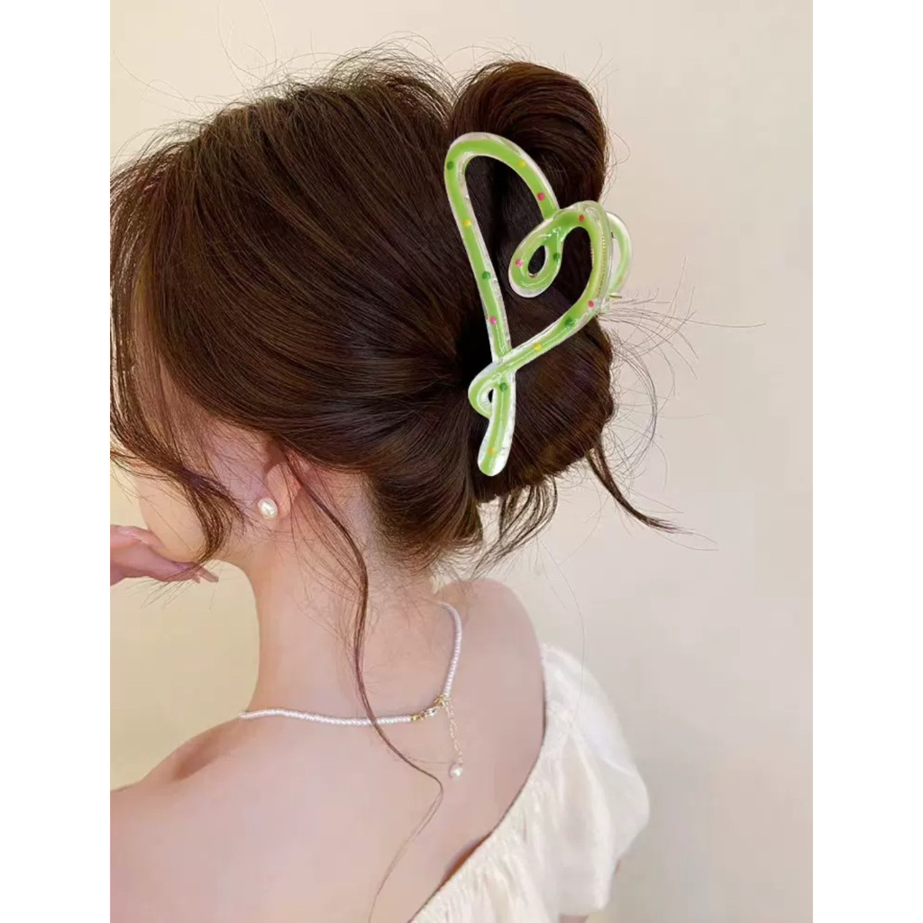 กิ๊บหนีบผมแฟชั่น หัวใจลายจุด มาใหม่พร้อมส่ง