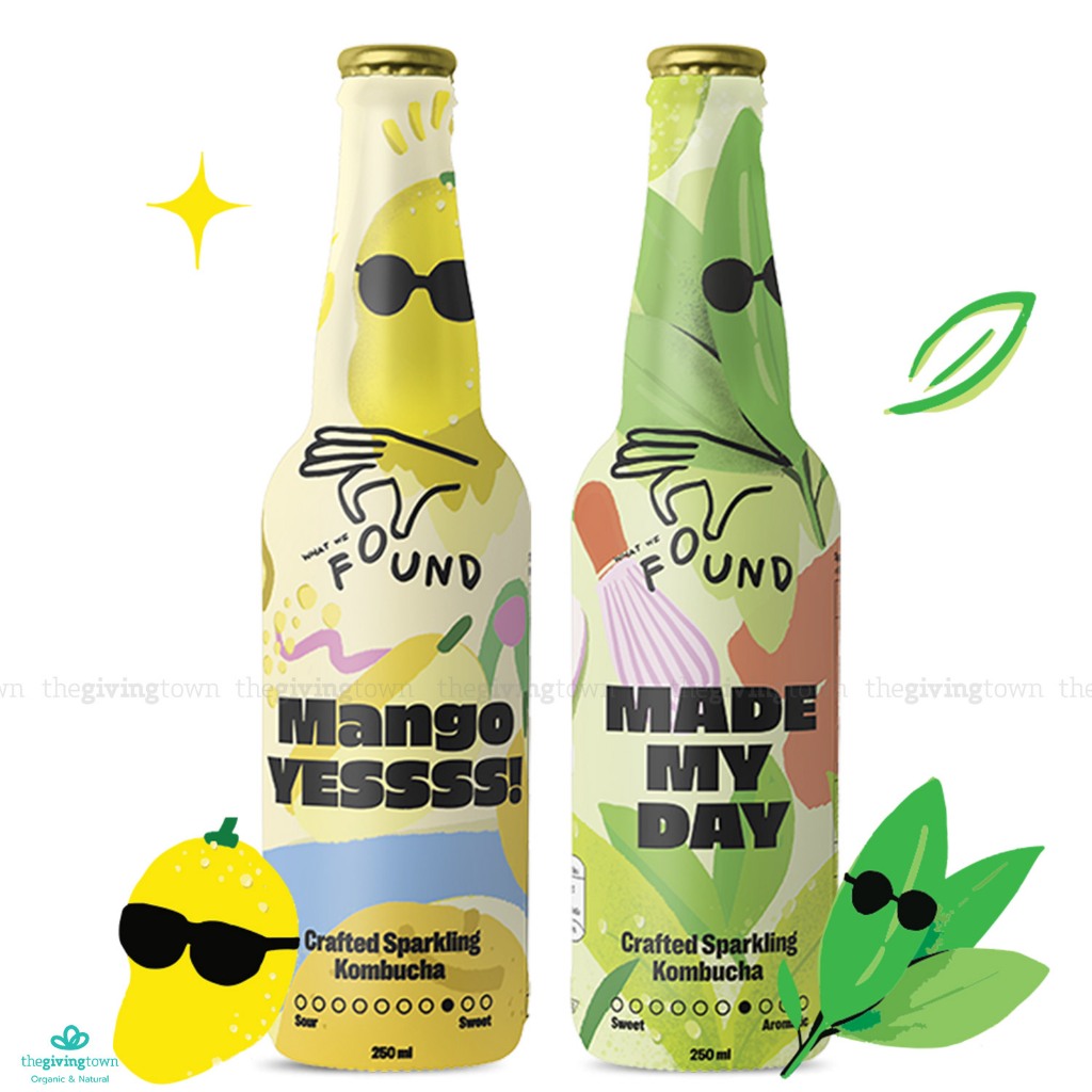 WHAT WE FOUND Crafted Sparkling Kombucha คอมบูชะ คอบูชา ชาหมักสปาร์กกลิ้ง