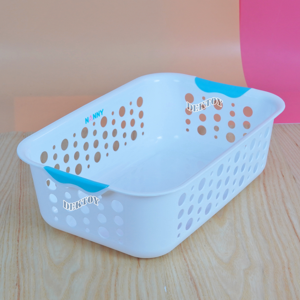 1 ใบ NANNY แนนนี่ ตะกร้าพลาสติกแนนนี่ ตะกร้าใส่ของเอนกประสงค์ - รูปที่ 6