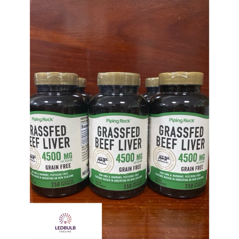 Grass Fed Beef Liver, 4500 mg วิตามินตับวัว บำรุงร่างกาย คนที่ขาดธาตุเหล็ก [เก็บโค้ดรับส่วนลดเพิ่ม]