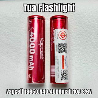ถ่านชาร์จ Vapcell 18650 N40 4000mah 10A 3.6V