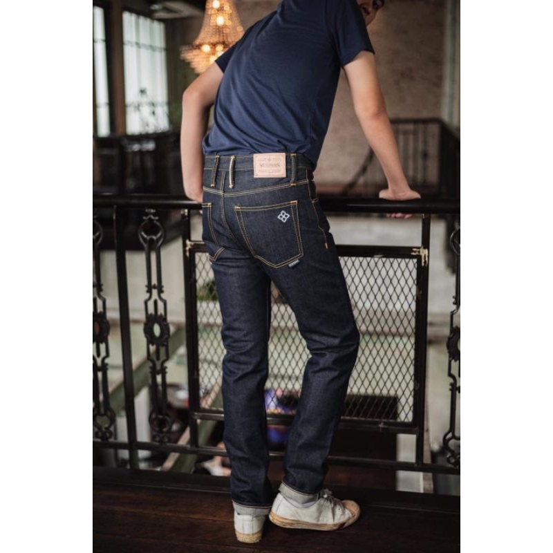 surpassdenim 16oz ผ้าดิบริมแดงทรงกระบอกเล็ก
